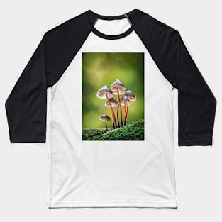 Clustered Bonnet mushrooms Baseball T-Shirt